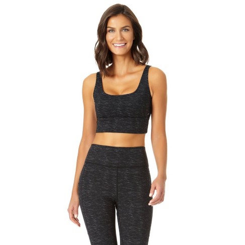 Anne Cole Active - Women's Scoop Sports Bra Top - Heather - Small