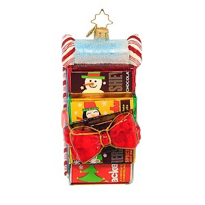 Christopher Radko 5.75 In Hershey's Sweetest Sleigh Chocolate Candy Peppermint Tree Ornaments - 1 of 3