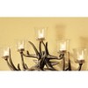 SPI Home Antler Votive Candelabra – 27" Wide Rustic Candle Holder with Faux Antler Design and 5 Glass Votive Cups - 3 of 3
