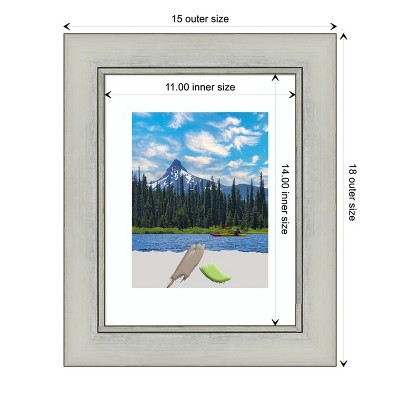 Antiqued Silver Patina Rectangular Wall Picture Frame