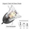Claxy Rustic Finish Wall Sconce Vintage Vanity Light with Clear Glass Shade Set of 2 - 2 of 4