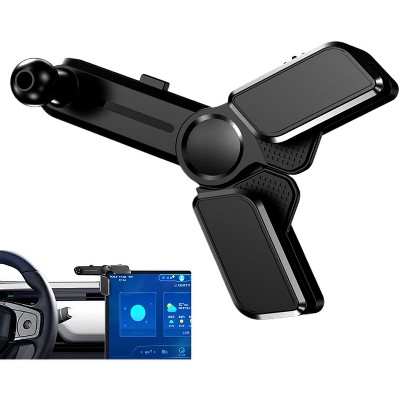 Magnetic Phone Mount for Car W/ Center Screen, Strong Magnet Cell Phone Holder, Requires Metal Plate (Included), Universal Fit for iPhone & Android