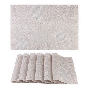 REGALWOVEN PVC Heat Resistant Washable Wipeable Kitchen Dining Placemats 18 x 12 Inch 6 Pcs - 1 of 4