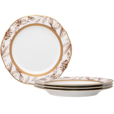Noritake Charlotta Gold Set of 4 Harvest Accent Plates