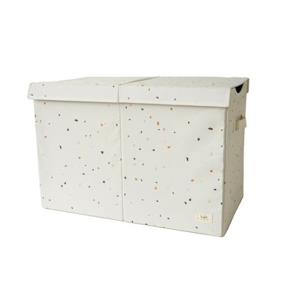 3 Sprouts Kids Recycled Fabric Folding Toy Chest - Terrazzo Cream