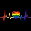 Adult Design By Humans Pride Heartbeat Heart Love By KangThien T-Shirt - 2 of 2