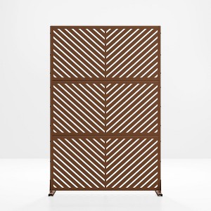 Dovelina Outdoor Metal Privacy Screen Freestanding Patio Decorative Screens - 1 of 4