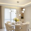 POWLIG 6-Light Vintage Nickel Linear Sputnik Chandelier Light, Bulbs not Included - 3 of 4
