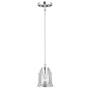 VAXCEL Toledo Industrial Mini Pendant Ceiling Light Clear Glass - 1 of 4