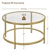 Yaheetech 27.6in Modern Glass-Top Coffee Table for Living Room - 3 of 4