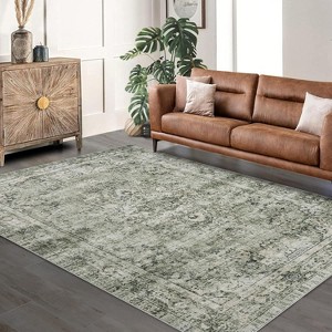 Vintage Washable Rugs Living Room,Short Pile Area Carpet for Outdoor - 1 of 4