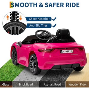 White Licensed Maserati GranCabrio 12V Kids Ride On Car With Remote Control Dual Motors Spring Suspension Safety Features For Ages 3 To 8 White - 1 of 4