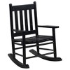 Solid Acacia Youth Rocking Chair with Slat Back, Straight Arms and Long Rockers for Living Room - 2 of 4