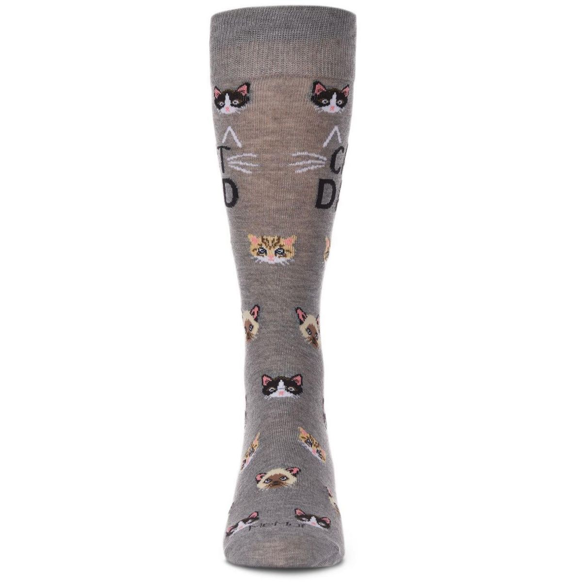 Memoi Men's "Cat Dad" Rayon from Bamboo Blend Novelty Crew Socks - thumbnail 5