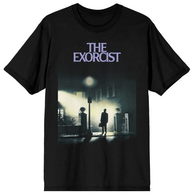 The Exorcist Street Lamp Poster Art Juniors Black T-shirt