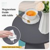 UPHA 16-Inch Round Side Table Set of 2 – Magnesium Oxide Mushroom Shape End Table for Indoor & Outdoor Use - 4 of 4