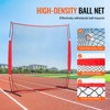 VEVOR Barricade Backstop Net, 7x7 ft Ball Sports Barrier Netting, Portable Practice Equipment with Carry Bag, Protection Screen - 4 of 4