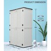 Maggift Outdoor Storage Shed, Vertical Tall Tool Shed with Five Shelves, Lockable Door for Patio, Backyard and Lawn, White, 50"*82"*29" - 2 of 4