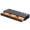 47" Multi-Purpose Wall-Mounted Vanity Table, Floating Shelf with Drawers for Bedroom/Bathroom/Hairdressers, Black+Golden 4A - ModernLuxe - 4 of 4