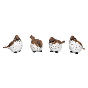 Transpac Medium Resin Flicker Woodpecker Bird Set of 4 Spring Home Decorations - 1 of 1