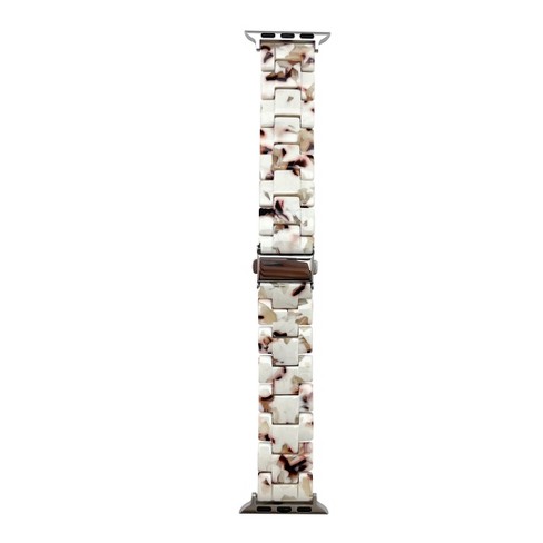 Olivia Pratt Beige Tortoise Resin Apple Watch Band 38mm : Target