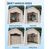 Acekool 7x15FT Outdoor Portable Storage Shed, Roll-Up Door, Heavy-Duty Waterproof PE Tarp, UV-Resistant Shelter for Tools, Garden, Motorcycles, Gray - 4 of 4