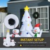 ChicFurnit Inflatable Holiday Decorations 6FT Christmas Tree and Snowmen Inflatable Decoration for Holiday Yard Display, White, 59"*33.5"*70.8" - 3 of 4