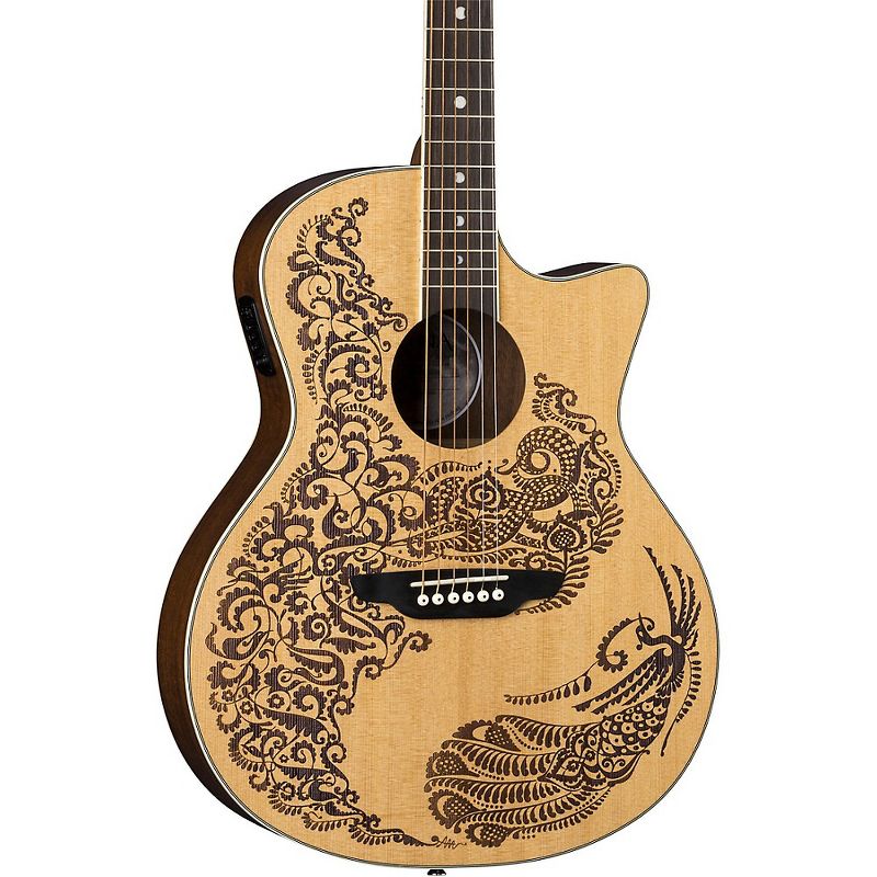 Luna Henna Paradise Select Spruce Acoustic-Electric Guitar Satin Natural, 1 of 6