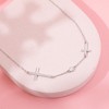 Girls' Religious Bezel Set Cross Sterling Silver Pendant Necklace - In Season Jewelry - 4 of 4