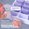 MEDca Monthly Pill Organizer – 31 Day Pill Box with Large Removable Pods, Portable Case & Holder for Daily Medication, Vitamins & Travel, Purple - 3 of 4