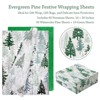 Wrapables 60 Sheets Christmas Tissue Paper, Watercolor Christmas Pine Trees Holiday Gift Wrap 14 x 20 inches - 2 of 4