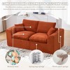 Modular Sectional Sofa Upholstered Loveseat 2-Seater Cloud Couch with Removable Cushion Cover, No Assembly Needed - ModernLuxe - 3 of 4