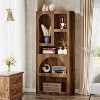 Tribesigns Modern 70.87" Geometric Bookshelf, Arched Bookcase with 5 Storage Shelves, Open Art Decor Display Shelf for Living Room, Bedroom - 2 of 4