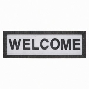 Transpac Wood 23.62 in. Multicolor Spring Welcome Statement Decor - 1 of 2
