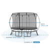 Springfree Trampoline Kids Outdoor Large Oval 8 x 13 Ft Trampoline w/ Enclosure & Outdoor Jumping Basketball Game FlexrHoop Accessory, Black - 3 of 4