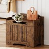 Toy Storage Chest with Safety Hinge - 350lb Capacity Wooden Trunk Bench for Playroom & Entryway - 2 of 4