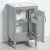 20" Modern Bathroom Vanity with Ceramic Sink, Soft Close Door, Adjustable Storage Shelf, Freestanding - 4 of 4
