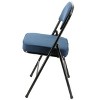 Elama 4 Piece Metal Folding Chair with 2.2 Inch Padded Seats in Dark Blue - 4 of 4