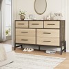 7 Dresser for Bedroom, Freestanding 52" Wide Drawer Dresser with Storage,Rustic Natural Oak Storage Chest – Elevate Living Room, Bedroom - 4 of 4