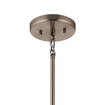 Vintage Mini Jar 3.75" Pewter Pendant with Clear Glass Shade