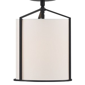 Crystorama Lighting Carlyn 1 - Light Flush Mount in  Black - 1 of 3