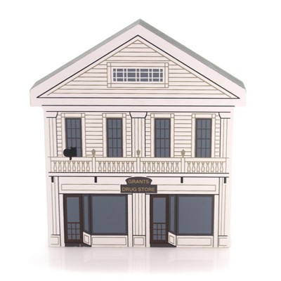 Cats Meow Village 4.5 Inch Grants Drug Store 1997 Mark Twain Series Retired Village Buildings