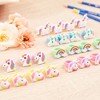 Juvale 24-Pack Rubber Rainbow Unicorn Toy Rings for Girls Birthday Party Favors Gifts - 3 of 4
