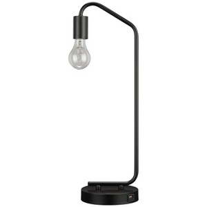 Covybend Metal Desk Lamp Black - Signature Design by Ashley: USB Port, Minimalist, UL Listed - 1 of 3