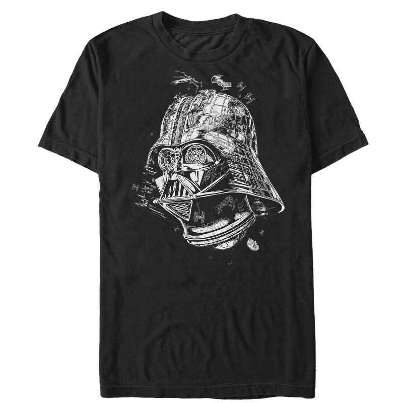 Men's Star Wars Darth Vader Death Star T-Shirt, 1 of 5