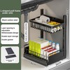 2-Tier Under Sink Storage Kitchen Organizer, Pull Out Cabinet Organizer, Slide Out Sink Shelf Cabinet, Spice Rack Organizer for Kitchen, Closet - 2 of 4