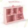 Costway 5-Cubby Kids Toy Storage Organizer Wooden Bookshelf Display Cabinet Natural/White - 3 of 4