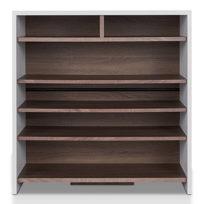 Farrar Contemporary Shoe Cabinet Chestnut Brown/White - HOMES: Inside + Out, 5 of 10