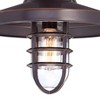 John Timberland Marlowe Rustic Industrial Outdoor Wall Light Fixtures Set of 2 Painted Bronze Hooded Cage 13" Clear Glass for Exterior - 2 of 4