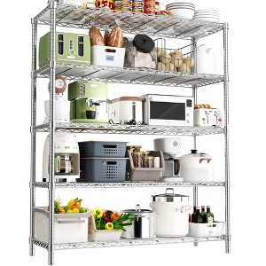 Adjustable Garage Wire Shelving Unit for Kitchen, Laundry Room, Pantry, Warehouse, Basement - 1 of 4